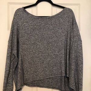Athleta - off shoulder heathered gray - Size S